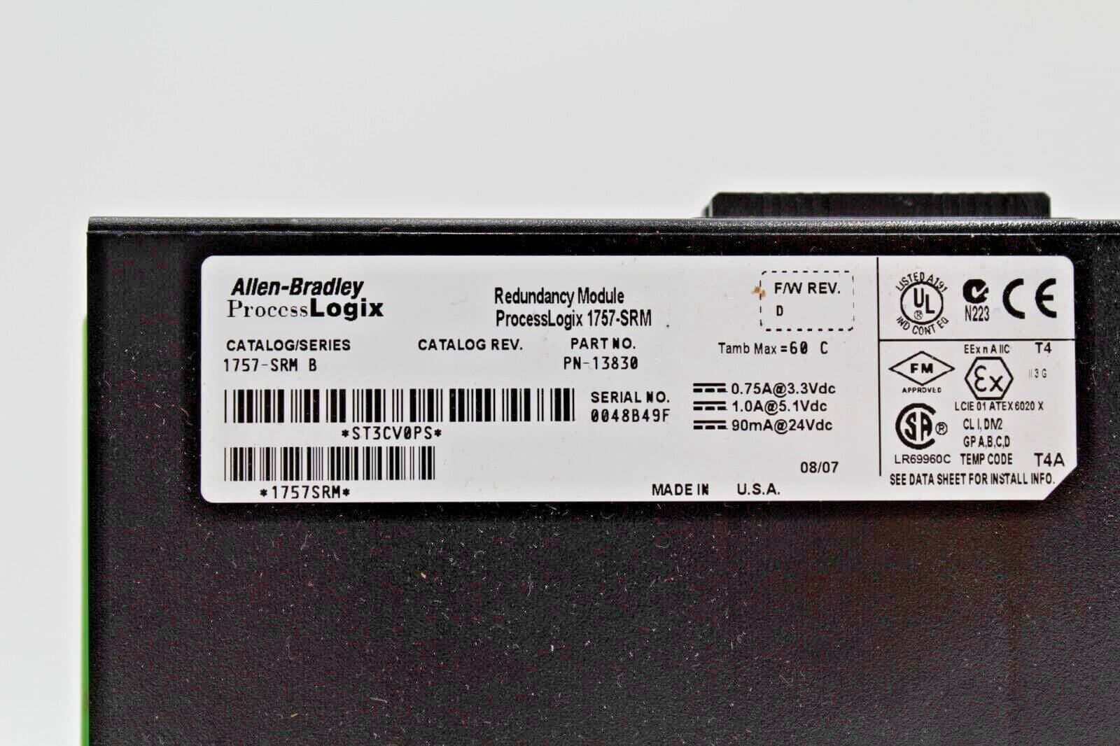 Allen-Bradley 1757-SRM ProcessLogix Redundancy Module 3