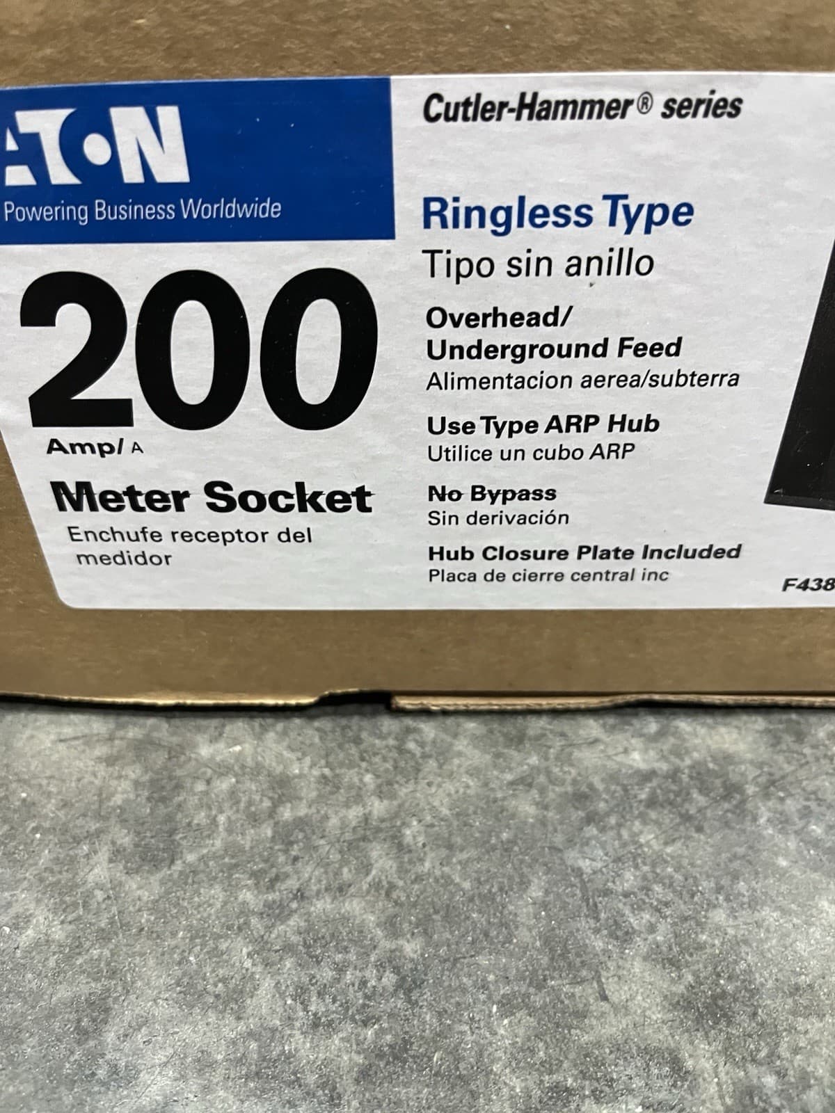 Eaton UTRS213CE 200 Amp Ringless Overhead and Underground Meter Socket 3