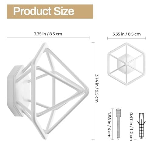  Wall Hooks for Hanging, Heavy Duty Towel Hooks for Bathrooms, Decorative White 5