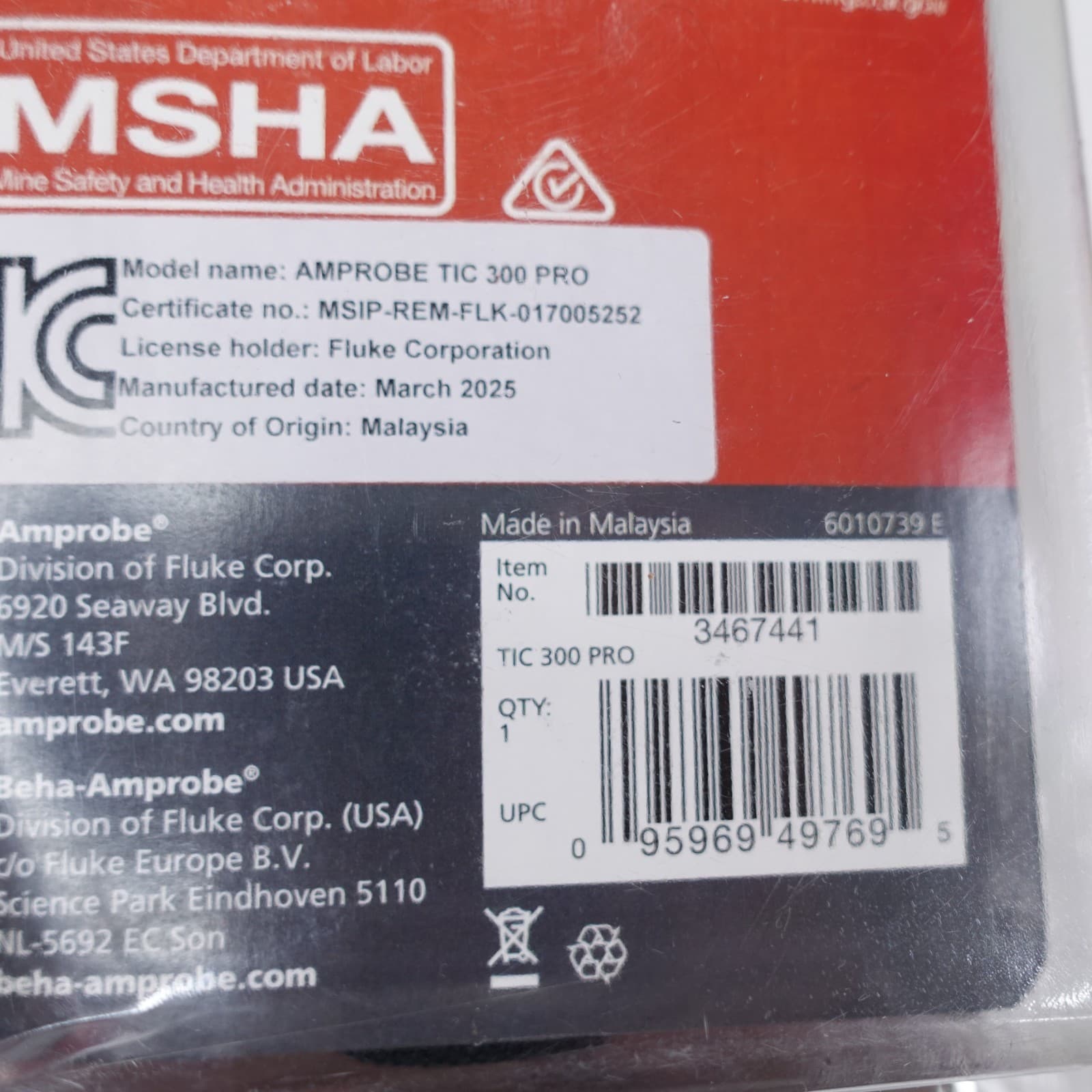 Amprobe 3467441 Non-Contact High Voltage Detector TIC 300 PRO 4