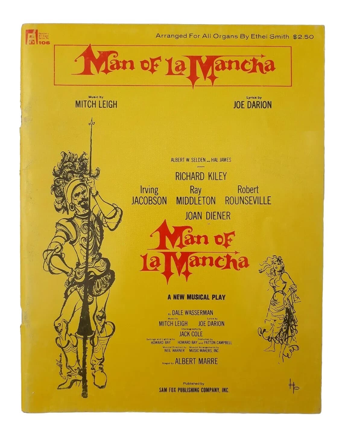 KENLEY PLAYERS Dayton Ohio Man Of La Mancha Program Brochure & Sheet Music  VTG 2