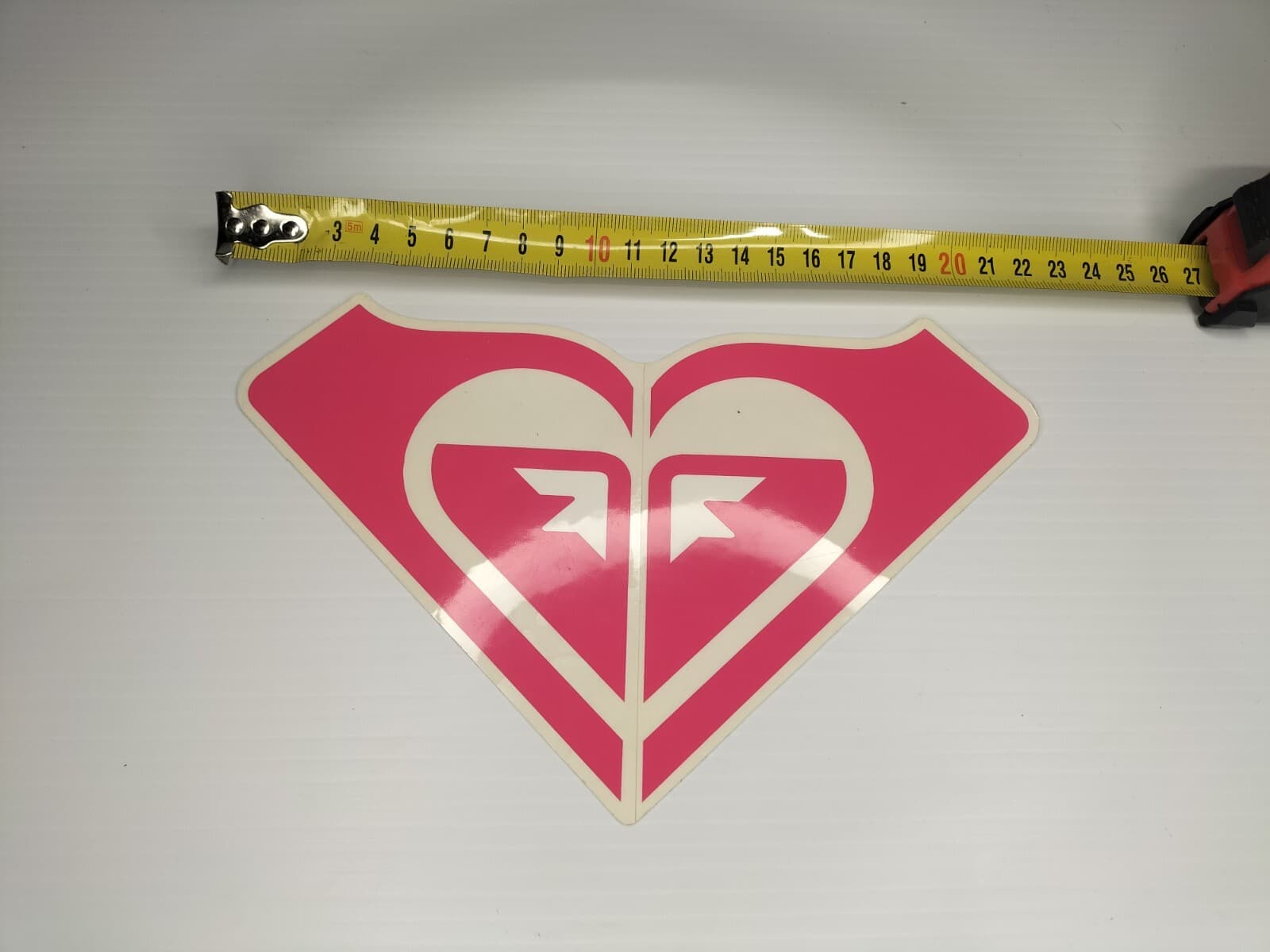 Vintage Roxy Quicksilver Pink Heart Large Logo Sticker Decal Surf Skateboard  6