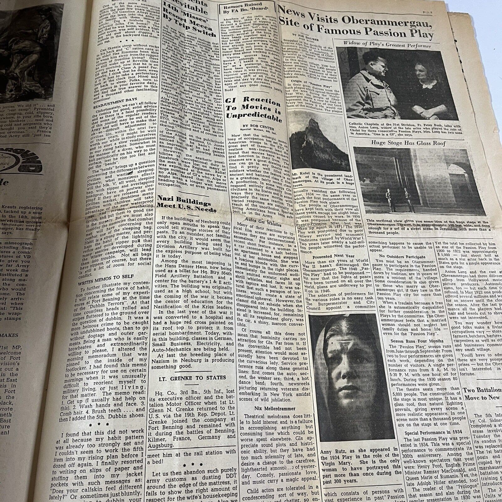 Vintage WWII Red Circle News 71st Newspaper Milton Caniff Comic Sept. 8, 1945 6