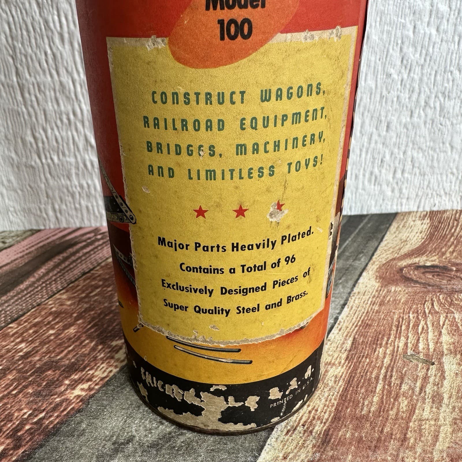 1948 Construct-O-Craft Building Toy Construction Set RARE Model 100 COMPLETE 5