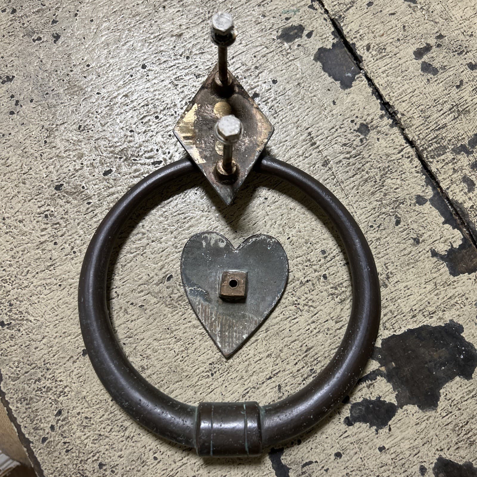 RARE And OH SO WONDERFUL Antique Heavy Door knocker.  Bronze /Brass 6