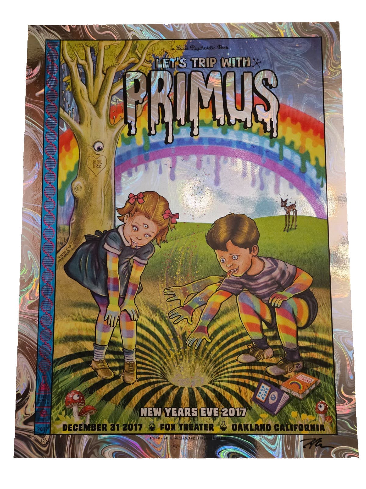 Oakland Zoltron Primus NYE '17 Tripindicular Foil Poster 10/60 NM Lets Trip #B11