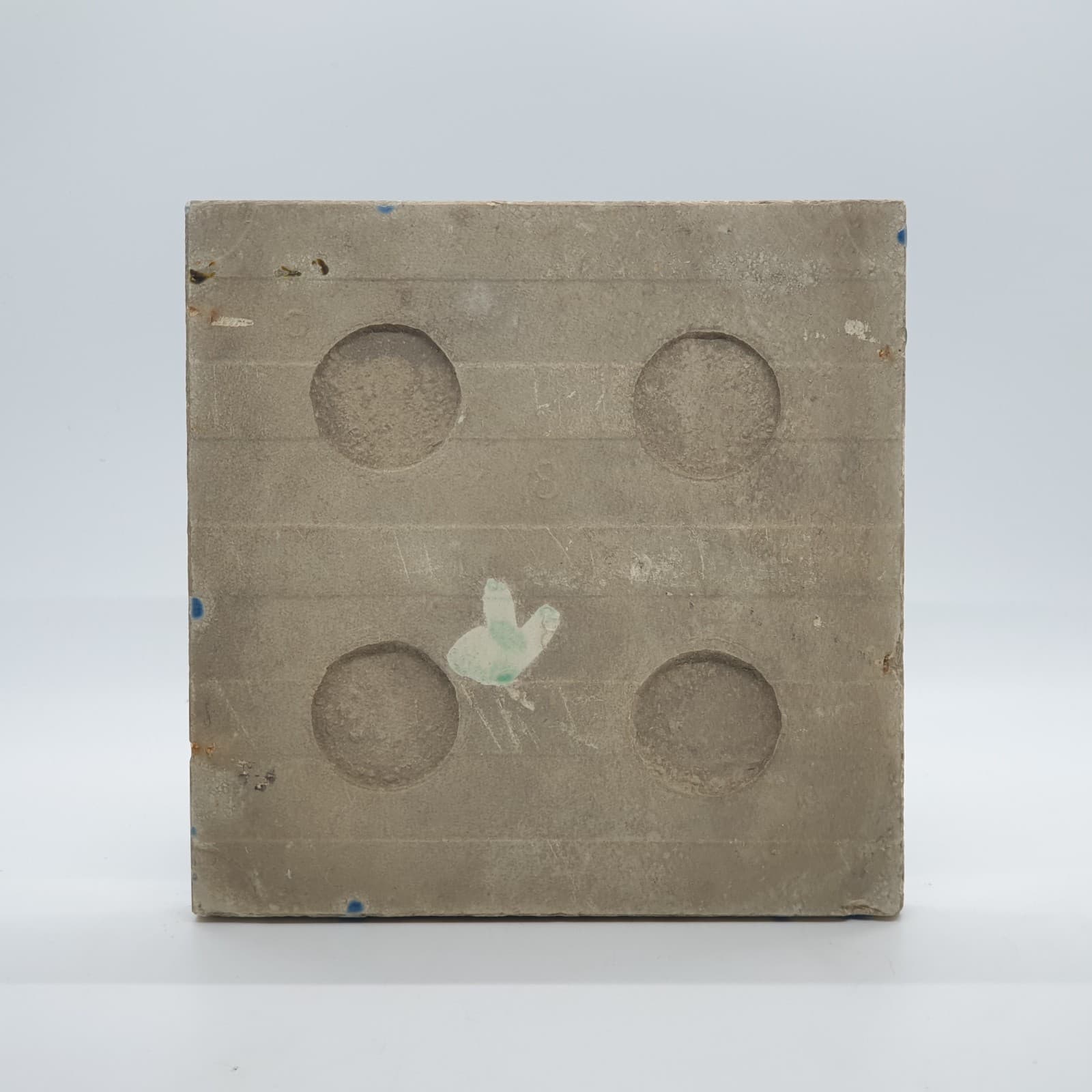 Art Nouveau Fireplace Tile Blue Triple Tulip Floral Majolica Corn Bros C1905 A10 3