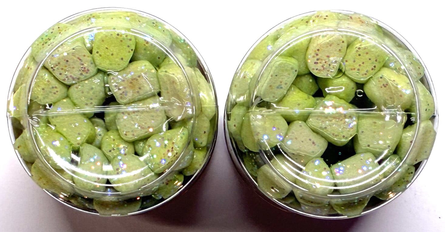 2 JARS Atlas-Mike's 1.7oz. Chartreuse Cheese Glitter Mallow 5