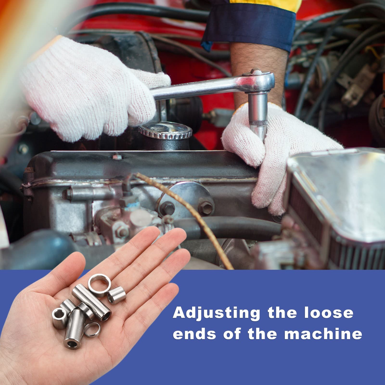 8Pcs 304 Stainless Steel Spacer 10mm OD x 7mm ID x 25mm Length 6