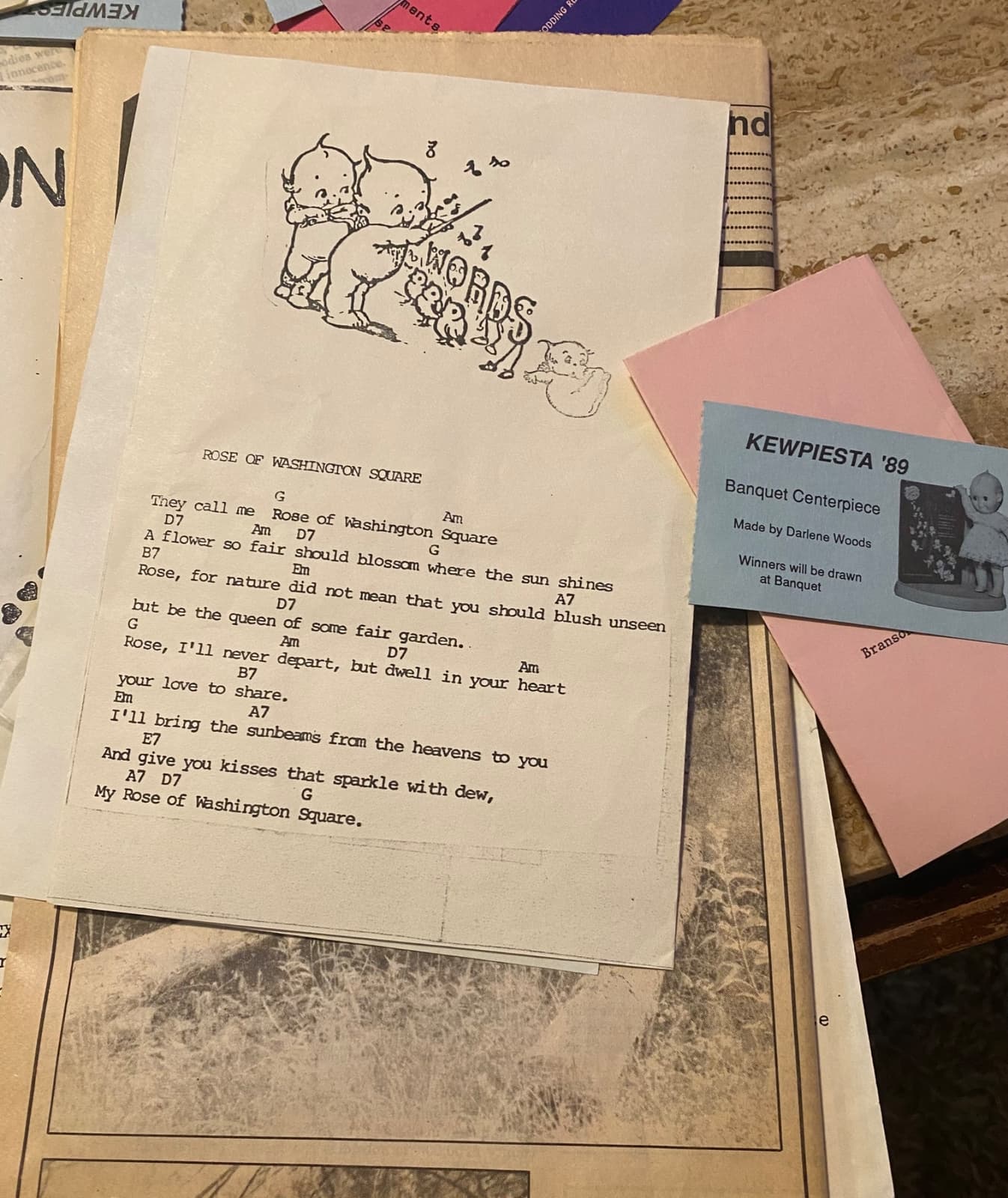 Vintage 1989 Kewpie Kids Club Collection With Newsletters & Memorabilia 4