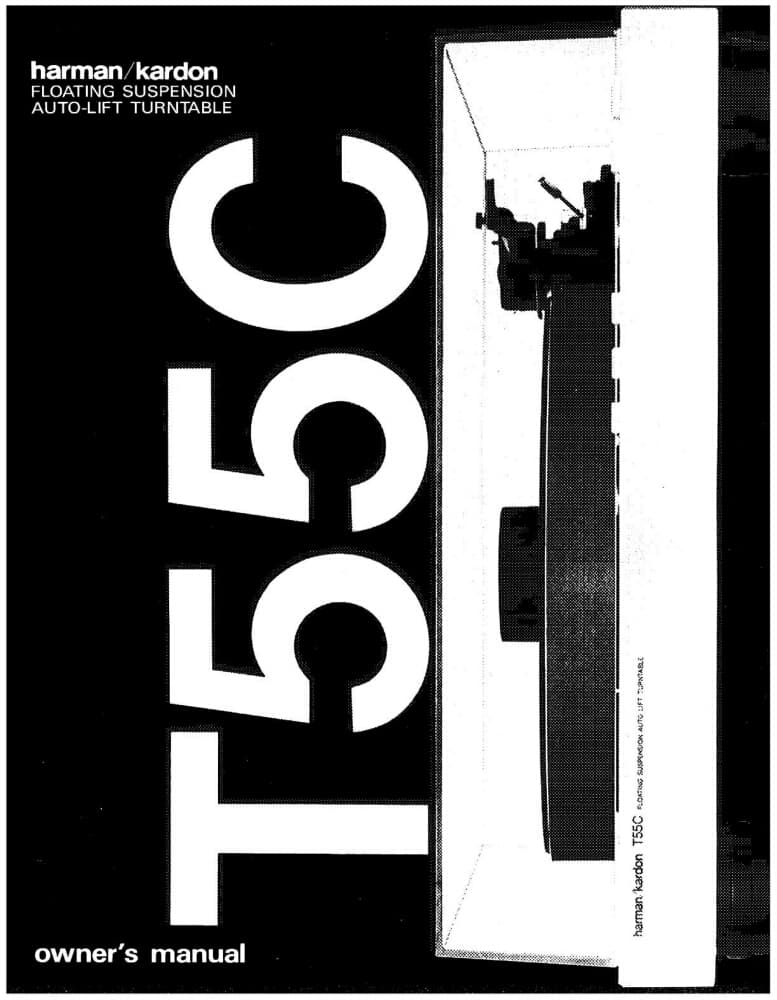 Harman Kardon T-55-C Turntable Owners Manual