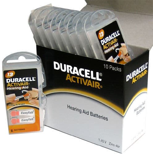 Duracell Activair Hearing Aid Batteries :Size 13(60 Batteries) Fresh Exp-2028