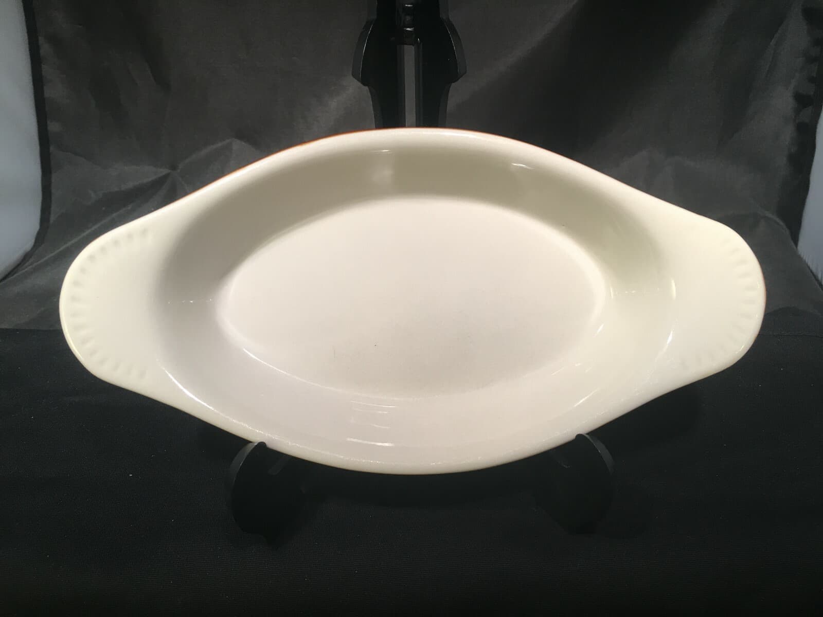 BAKING DISH AU GRATIN BROWN 8 OZ 8-3/4" by 4-1/2" OVEN SAFE CAC CHINA QUALITY ! 2