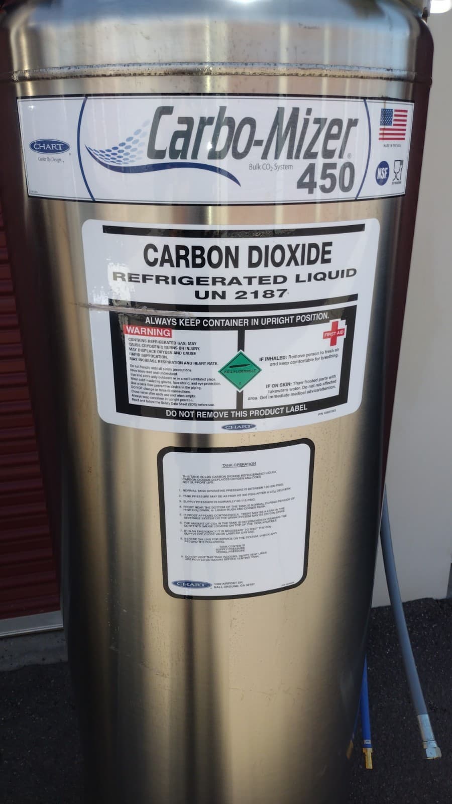 Carbo-Mizer 450 Bulk Co2 Liquid Tank Soda/Draft Beer Carbonation System 3