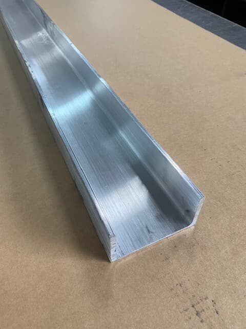 Aluminum Channel 0.150" Thick x 2" x 4" x 24" Long, 6061-T6 Aluminum 4