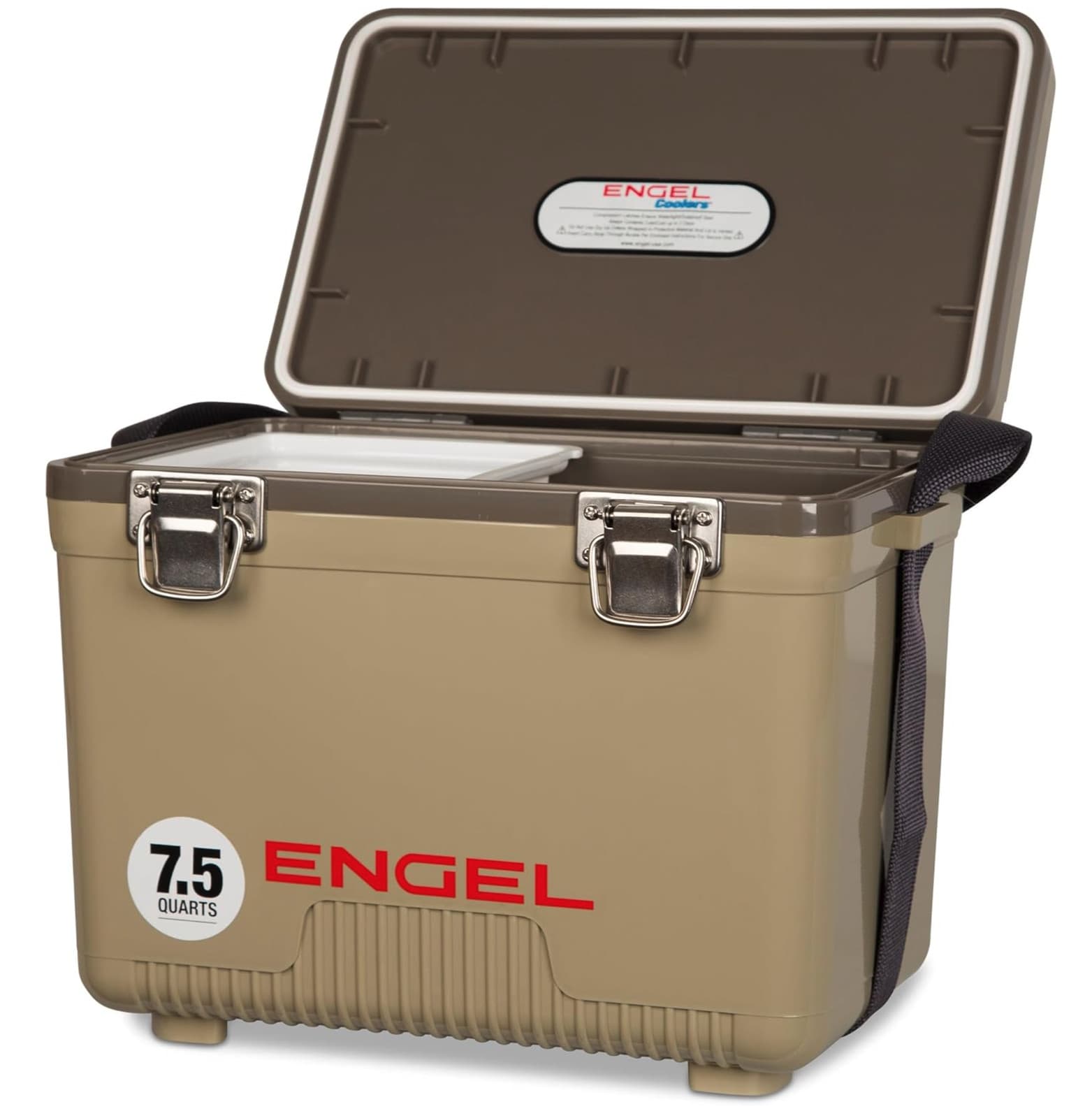 Engel UC7 7.5qt Drybox Cooler and Small Hard Shell Lunchbox (Color: Tan)