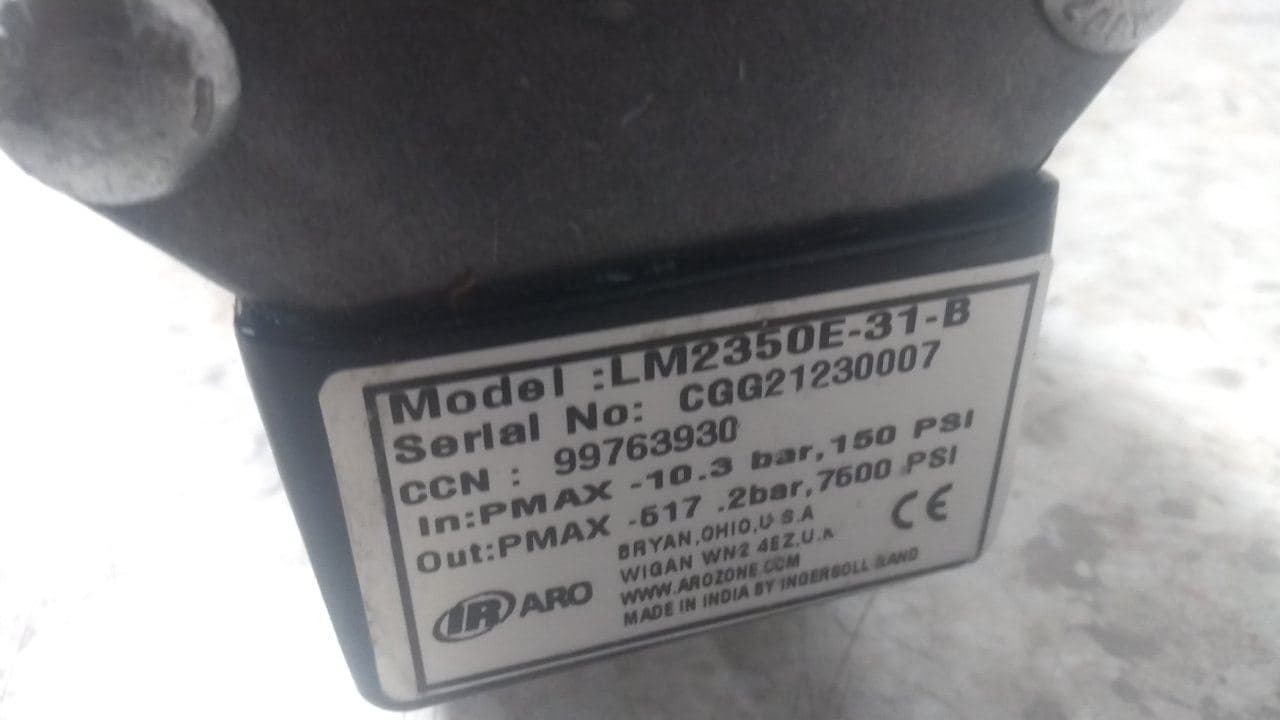 Aro LP3002-1 1/4 In Air Inlet 4 Lb/Min Max Flow Rate Grease Pump 3