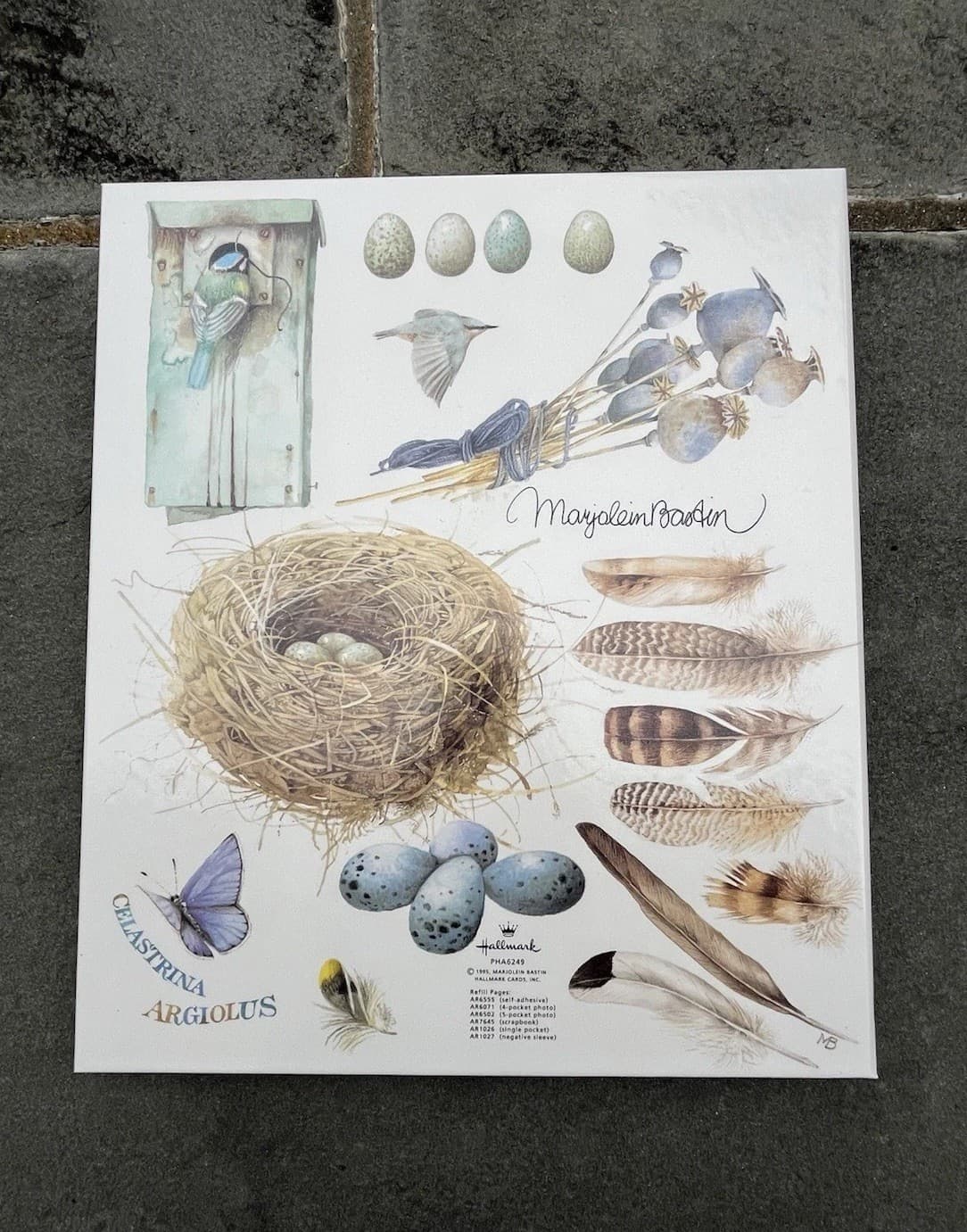 Vintage Hallmark Expandable Photo Scrapbook Album Marjolein Bastin Nature Art 5