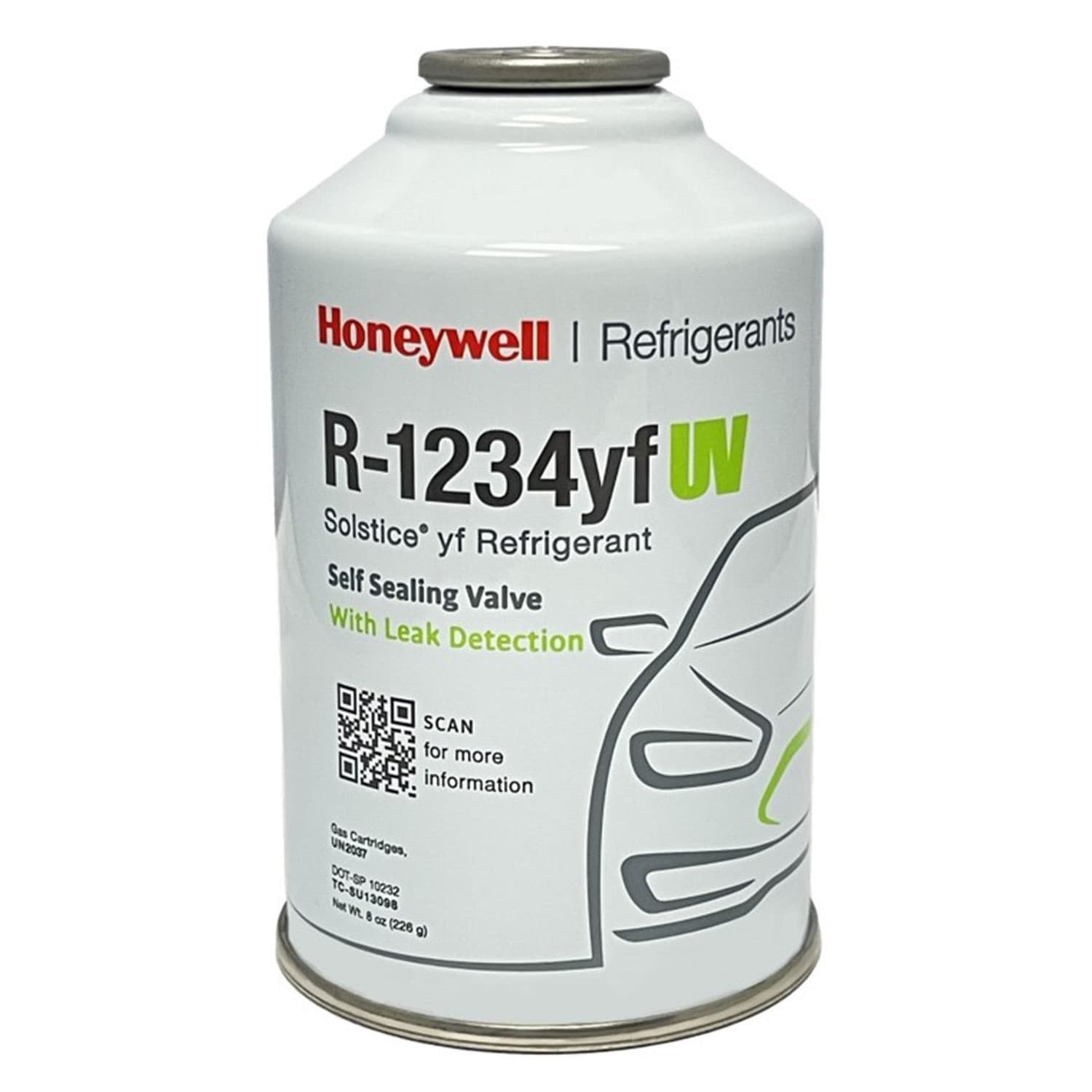 Honeywell R-1234yf UV Refrigerant Self-Sealing Valve w/Leak Detection, 8 oz.
