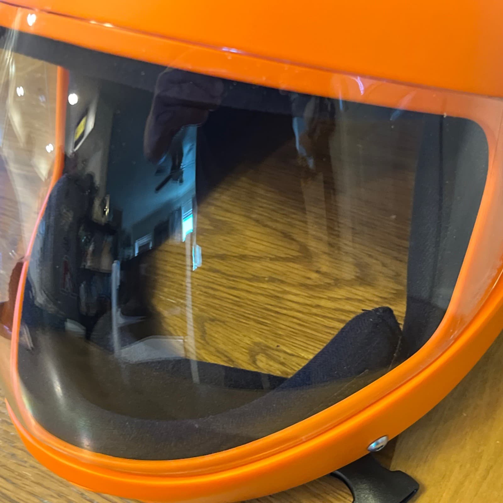 Cookie G3 Helmet Orange For Skydiving Wind Tunnel w/ Case Size XXL Used Twice 4