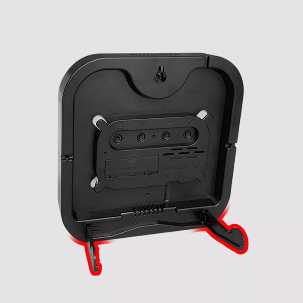 Square LED Large Digital Wall Clock Remote Control Temperature Date Week Display 6