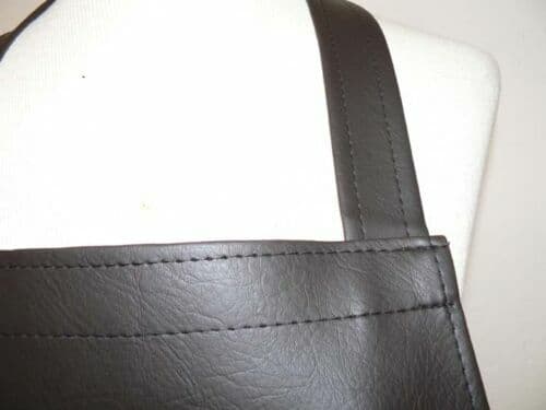 Vinyl Bib Apron, 26"x41" Dark Brown Extra long, Commercial Grade Heavy Duty  2