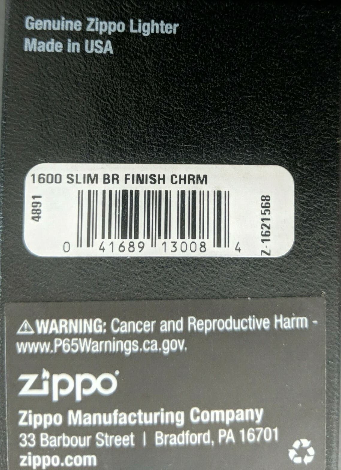 Zippo Slim Windproof Brushed Chrome Lighter, 1600,  #2 6