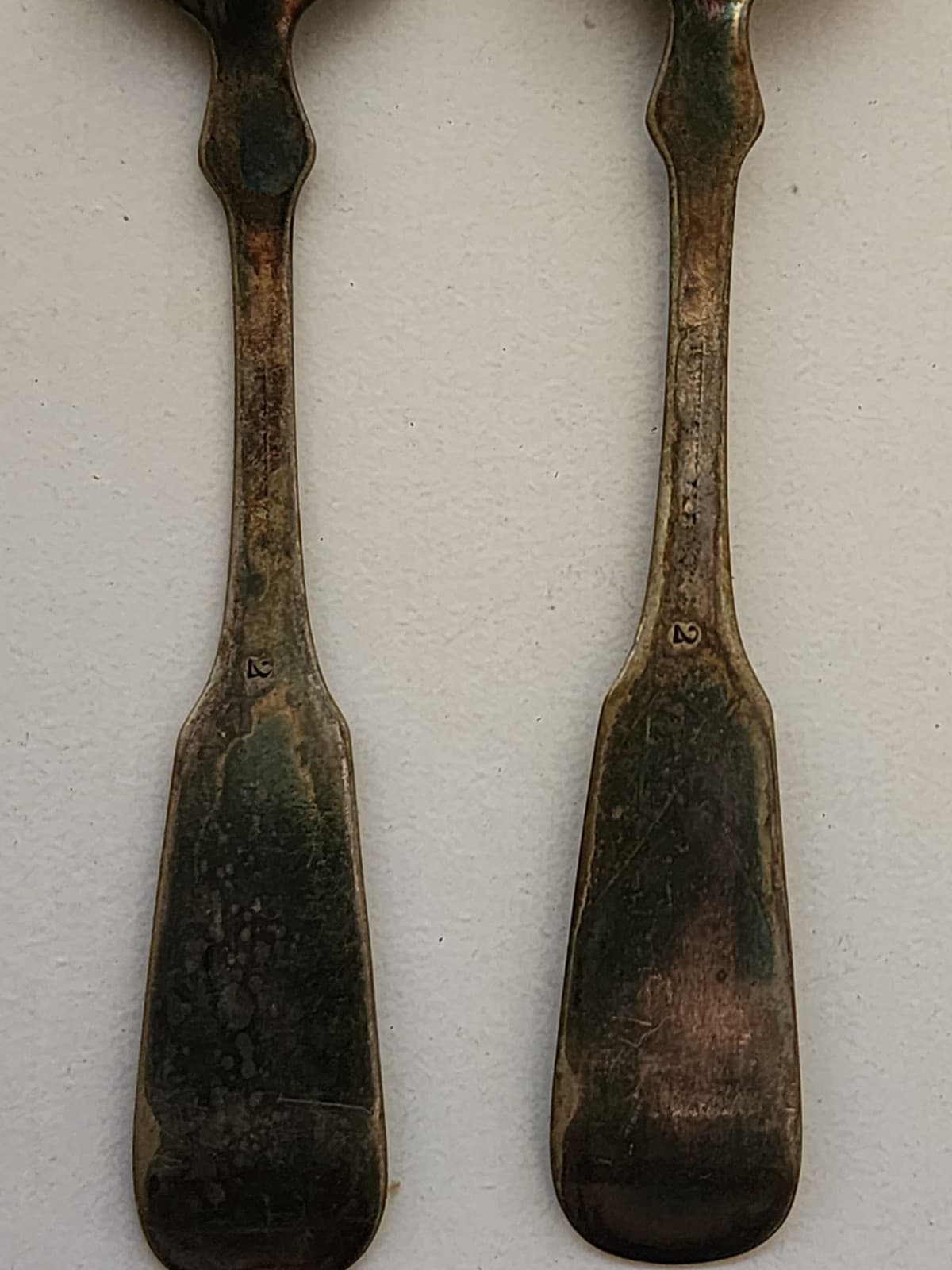 Antique 2 Open Salt Spoon or Mustard Ladle Lot Of 2 5