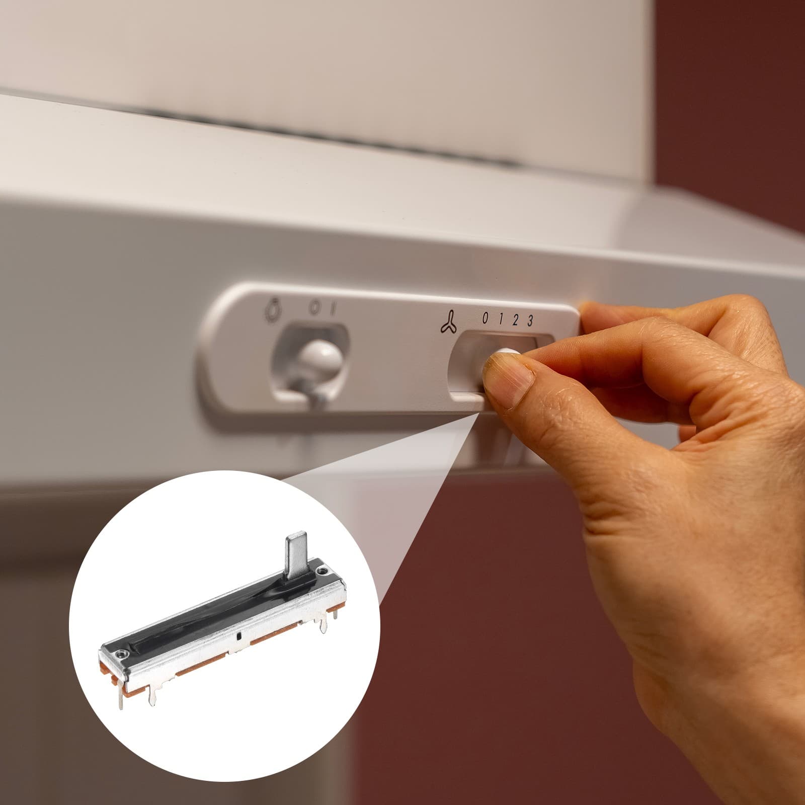 2Pcs Straight Single Linear Slide Potentiometer B10K 45mm(L) 30mm Travel 5