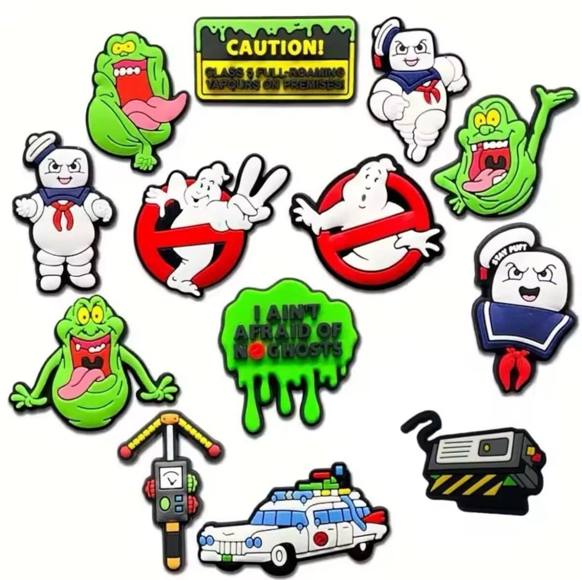 Ghostbusters Shoe and Croc Charms. 13 Piece Set. Silicone. 2