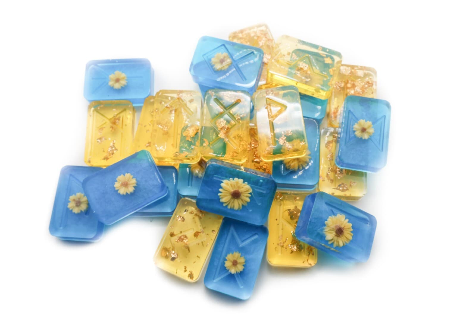 Elder Futhark Resin Runes Dedicated to Oshun