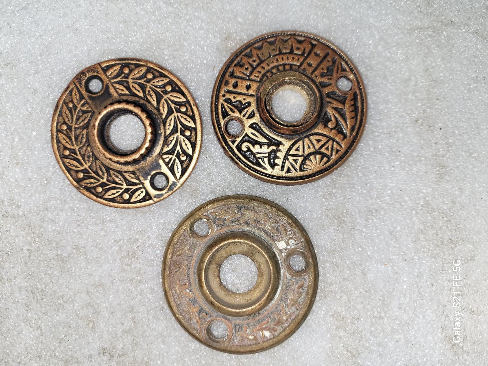 Lot of 3 Vintage Eastlake Escutcheon Door Rosettes Lot Q6