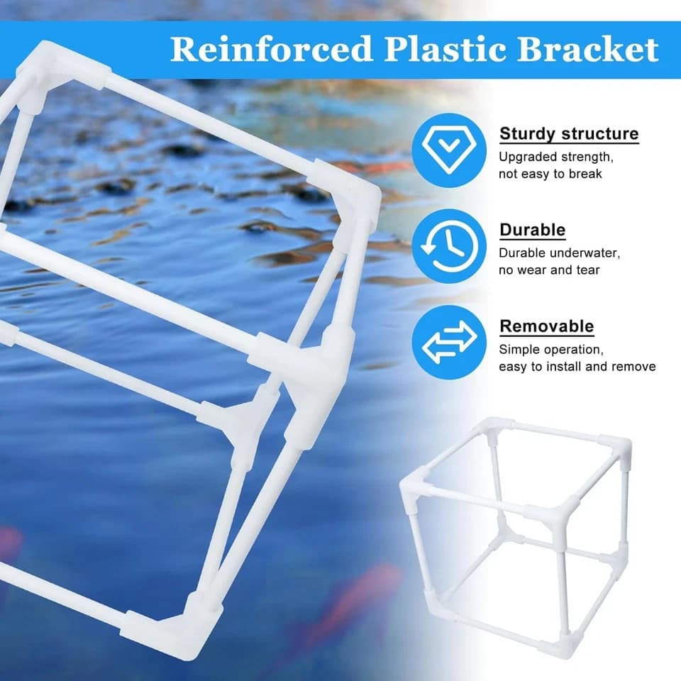 Pond Pump Filter, 7 Inch Anti-Clogging Pond Filter Bag Mesh Water Pump Barrier B 4