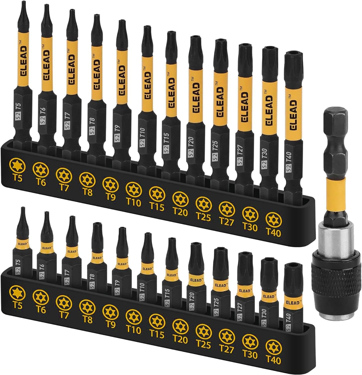 Tamper Proof Torx Bit Set: 25 Pieces T5-T40 Torx Security Bits Set | Torque Star
