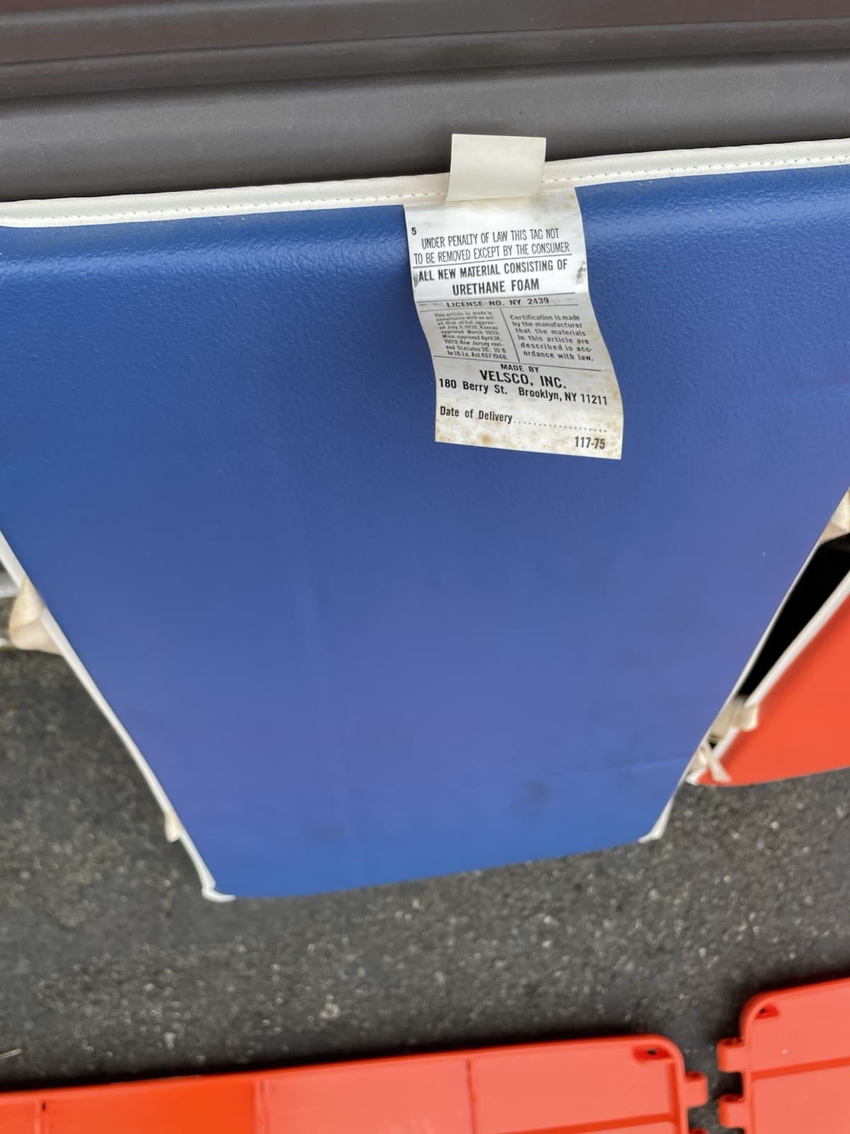 Vintage Orange Plastic Toboggan Snow Sled USA Made by Meadowbrook SST 1970s Nib 5