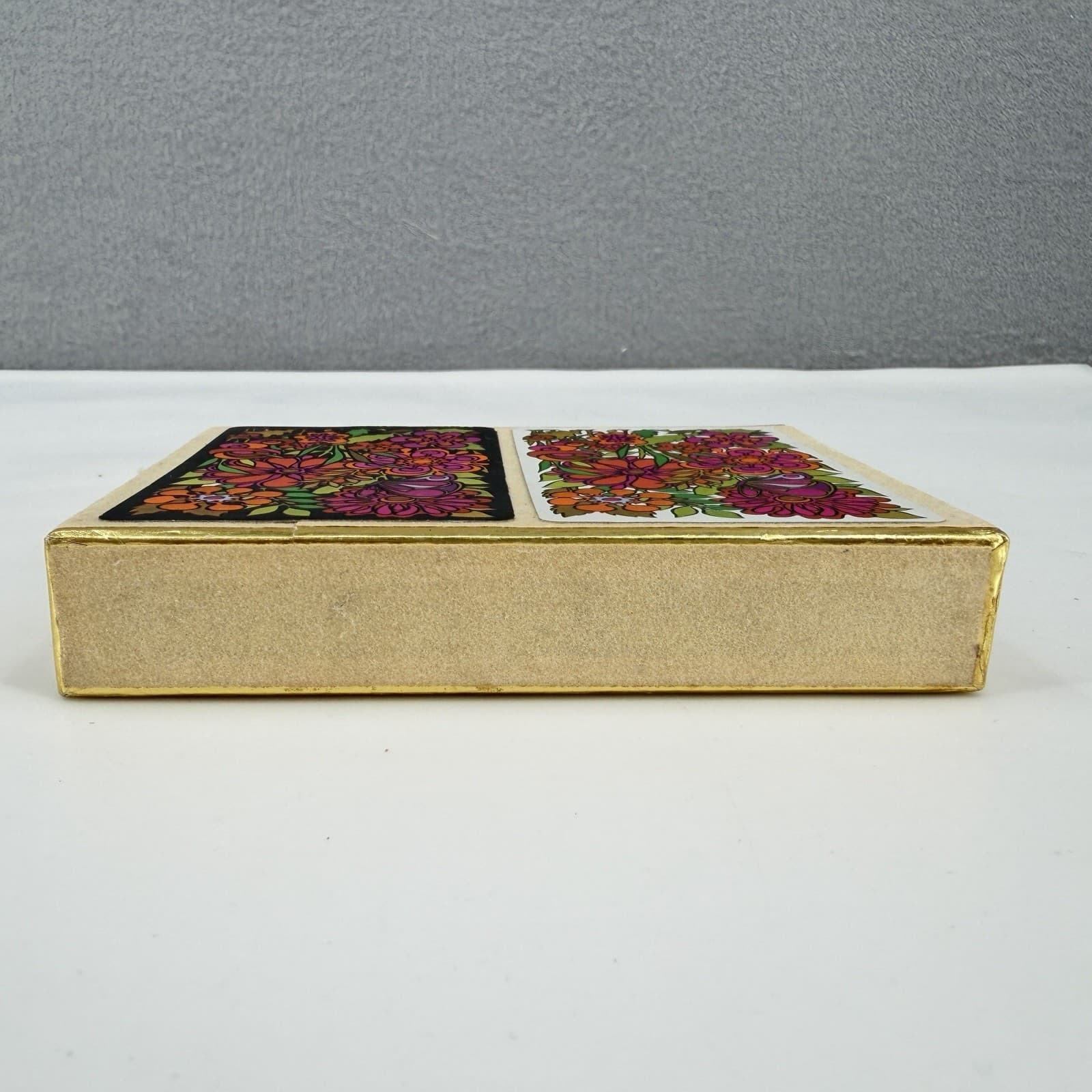 Vintage Congress Double Deck Playing Cards Floral Flowers 70's Psychedelic USA 6