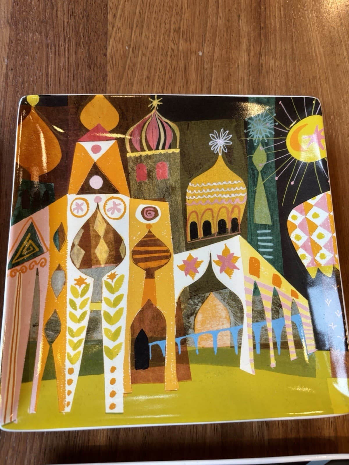 It's A Small World Disneyland Set Of Four Ceramic Plates By Mary Blair Rare HTF 4