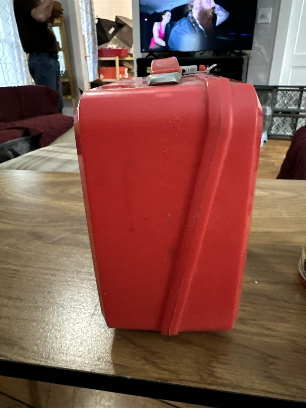 Vintage 1984 Original TRANSFORMERS Lunch Box Aladdin Hasbro Plastic W/ Thermos 6