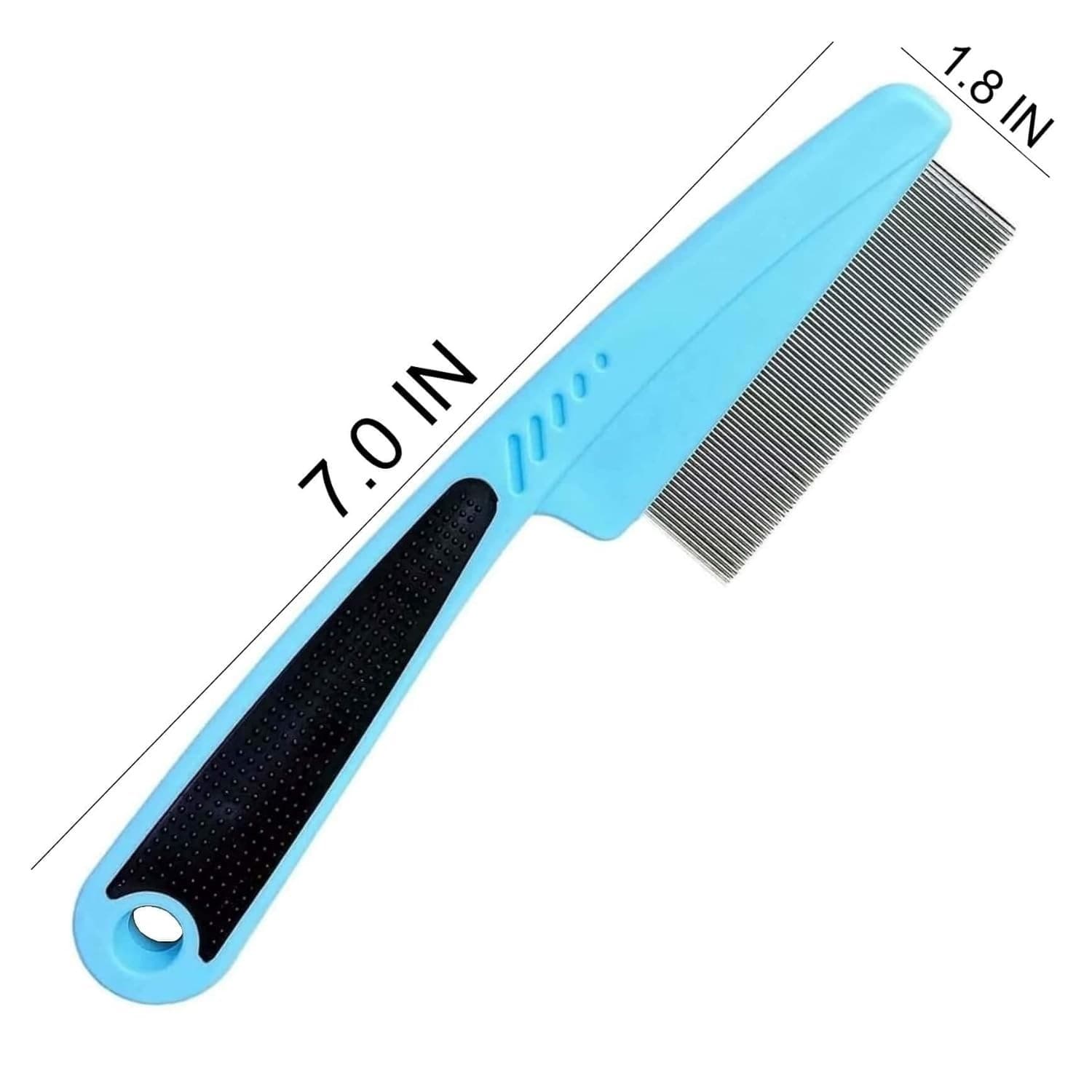 Flea Comb with Rubber Handle, Flea and Tick Comb for Dogs & Cats, Fine Tooth Dog 2