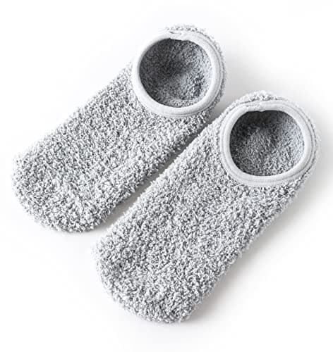  Slipper Socks for Women with Grippers Non Slip One Size 3pair1 Whitepinkgrey 3