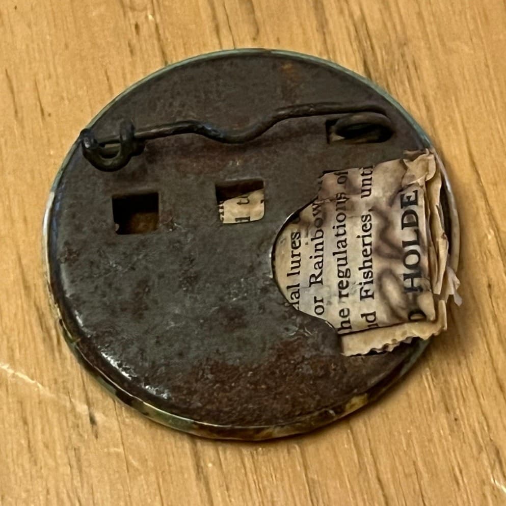 Vintage Virginia Hunting Trapping Fishing License Button Pin Back 1931-32w/paper 2