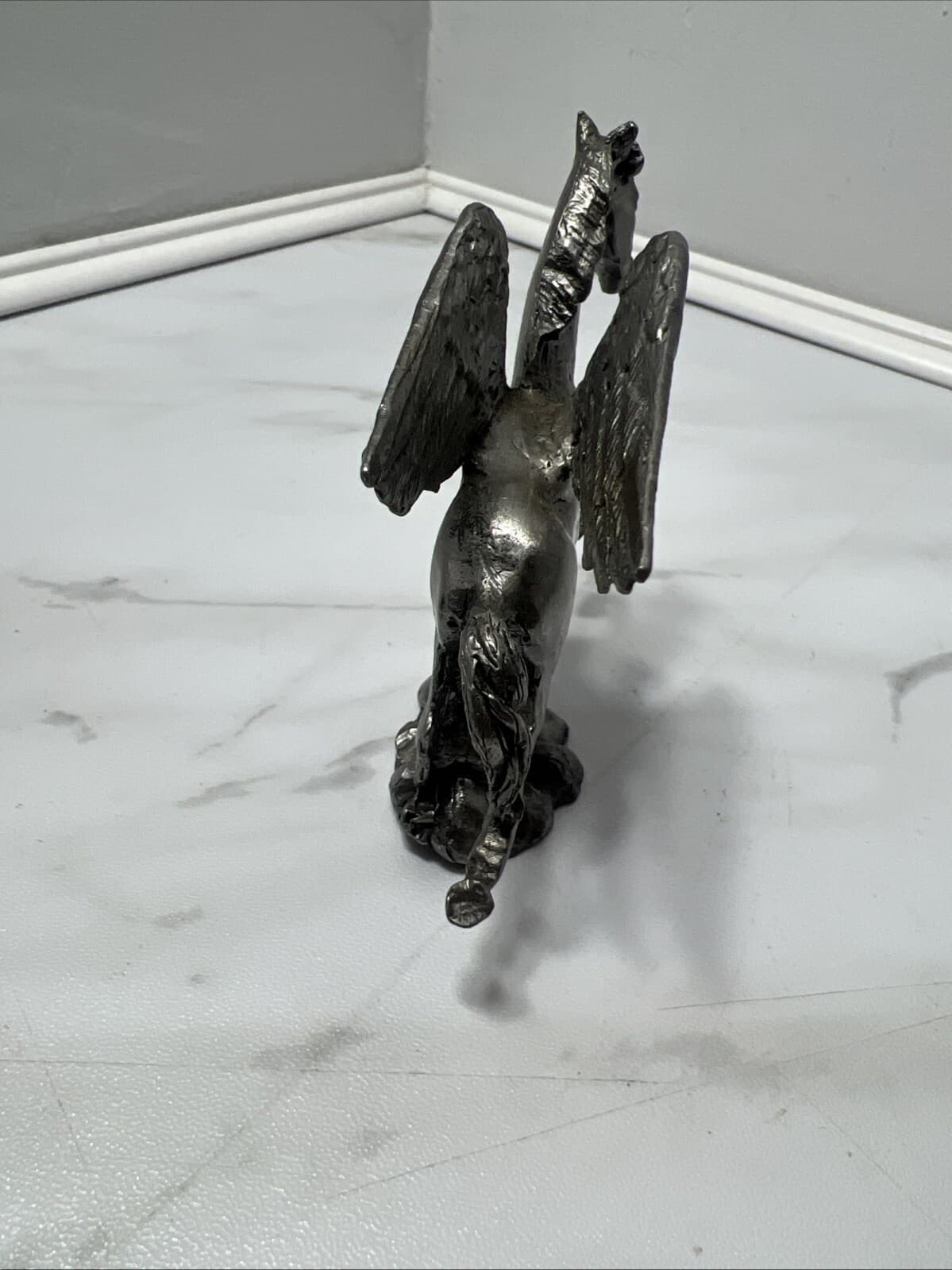 Vintage Pewter Pegasus 3" Tall Figurine Extremely Rare Perth? 6