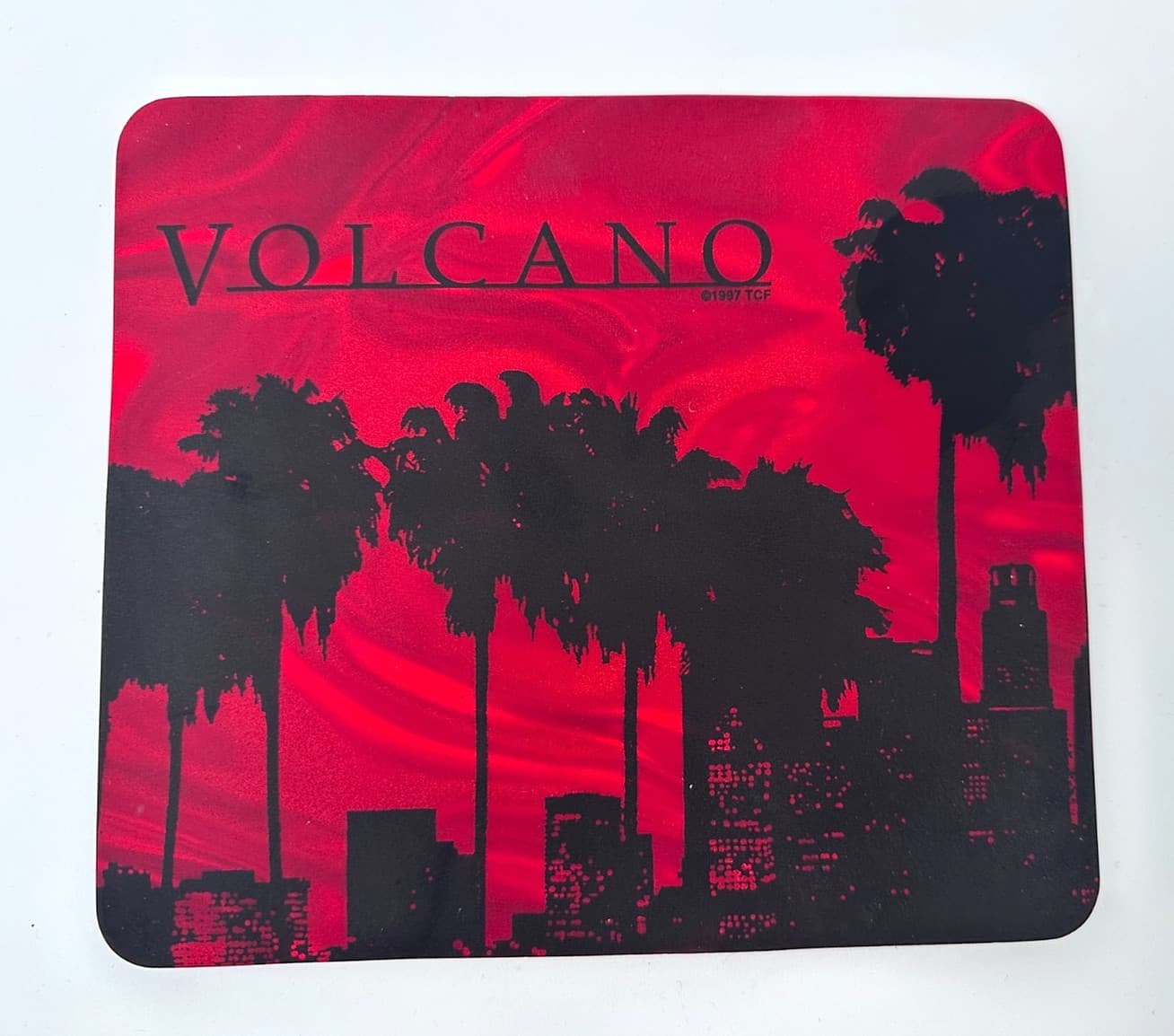 Vintage Volcano Movie Promo Mouse Pad Red Foil 1997 Los Angeles Disaster Film