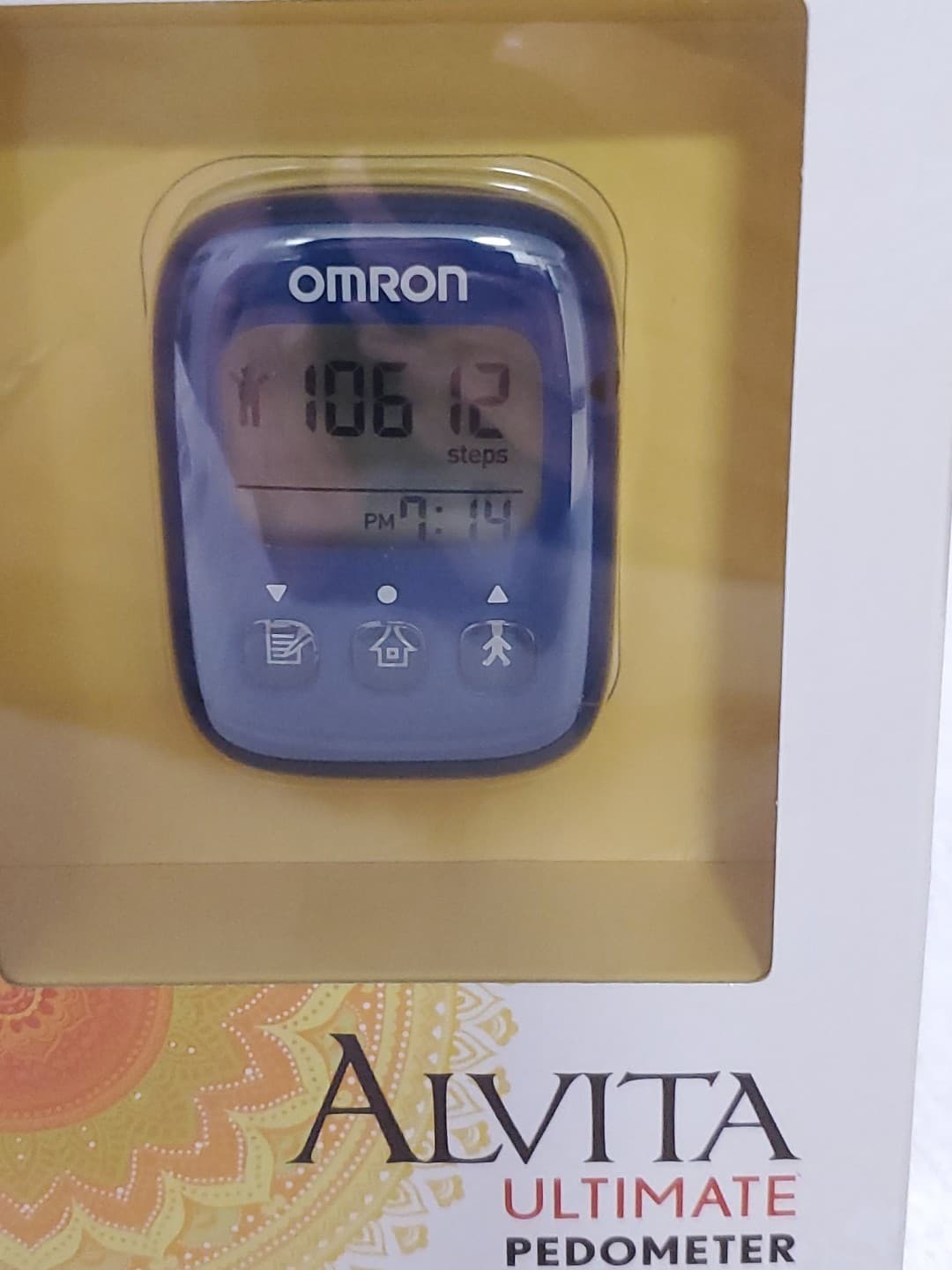 OMRON HJ325 Alvita Ultimate Pedometer, Blue Tracks Steps Calories Distance New 2