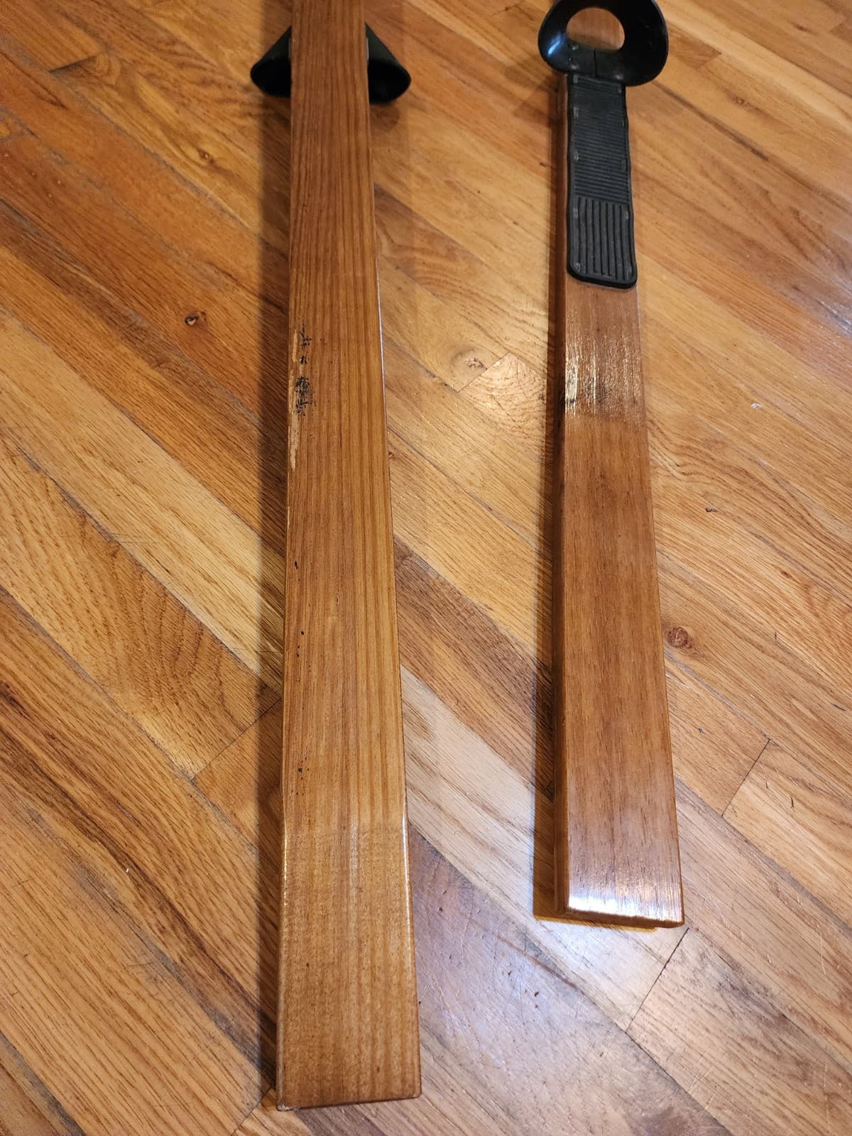 Vintage Nordic Track Wooden SKIS Nordictrack parts USED see pics  2