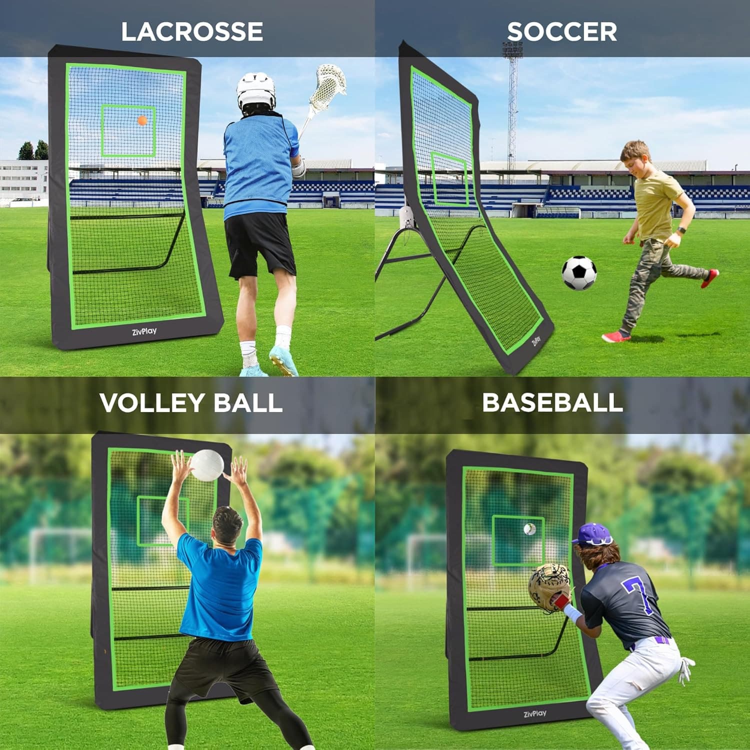 Lacrosse Rebounder for Backyard Lacrosse Bounce Back Net Volleyball Rebounder Ne 4