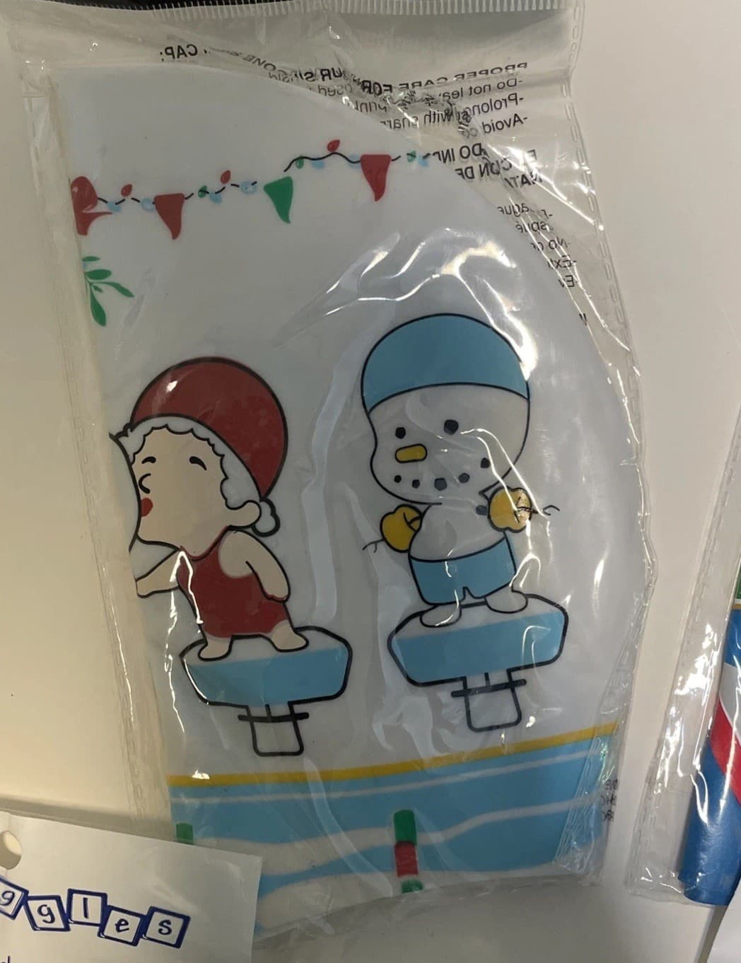 9 New Themed Silicon Swim Caps Never Worn. In Original Package. 4