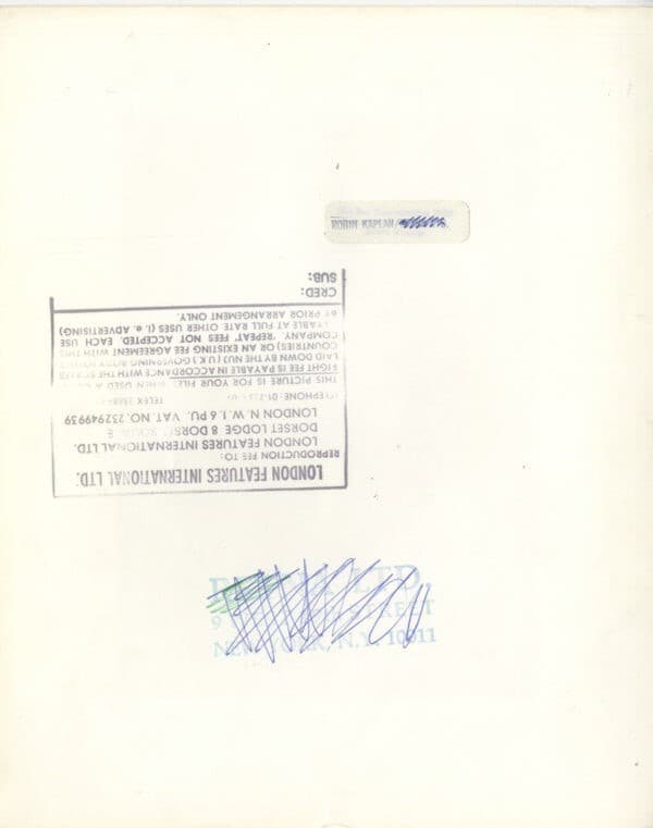 Van Halen David Lee Roth playing guitar in concert Original 8x10 Photo Stamped 2