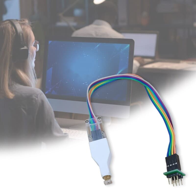 SOP8 150mil Connectors Test Clip Cable 4.4mm Space For EEPROM Programming NEW 6