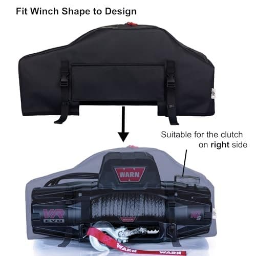Winch Cover, High Quality UV-resistant Waterproof Winch Portable Winch Cover 3